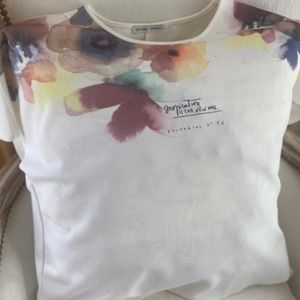 ZARA imprinted top blouse